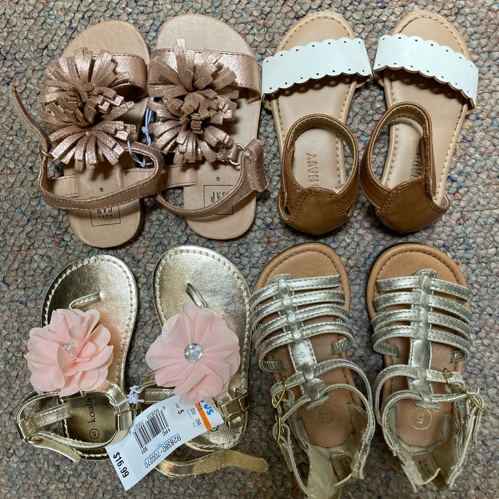 Toddler girl sandal bundle size 5 (fit like 5)